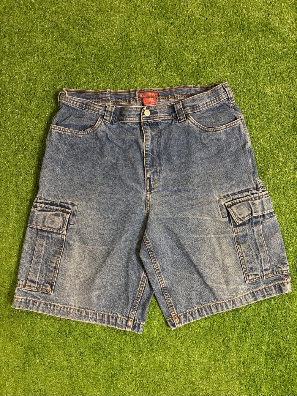 Y2K Faded Glory Baggy Cargo Jean Shorts